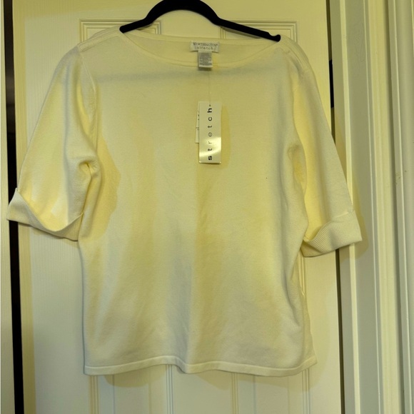 Worthington NWT Ivory Stretchy Shirt Size PL - Picture 1 of 5